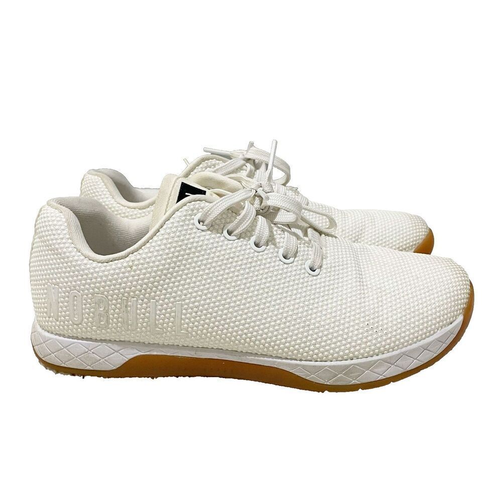 Nobull Superfabric Trainer Unisex White Sneakers W10 M8.5 Athletic Running Shoe